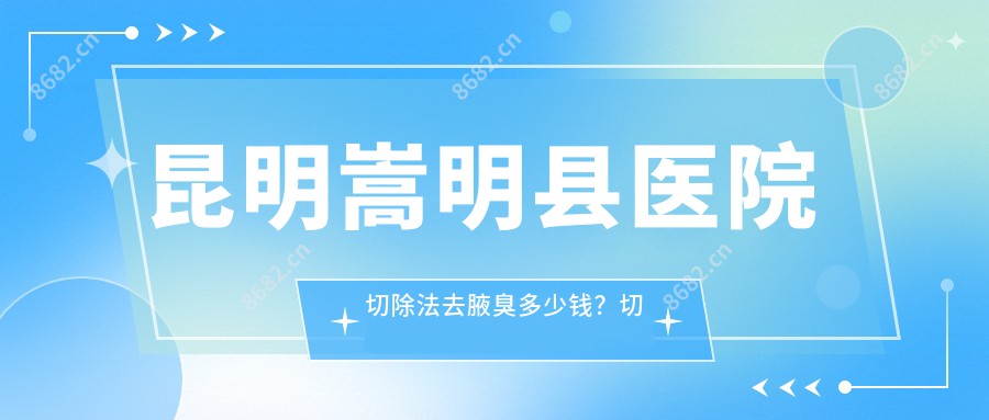 昆明嵩明县医院切除法去腋臭多少钱？切除法去腋臭1060元|切除法去腋臭1000|电去狐臭1200起