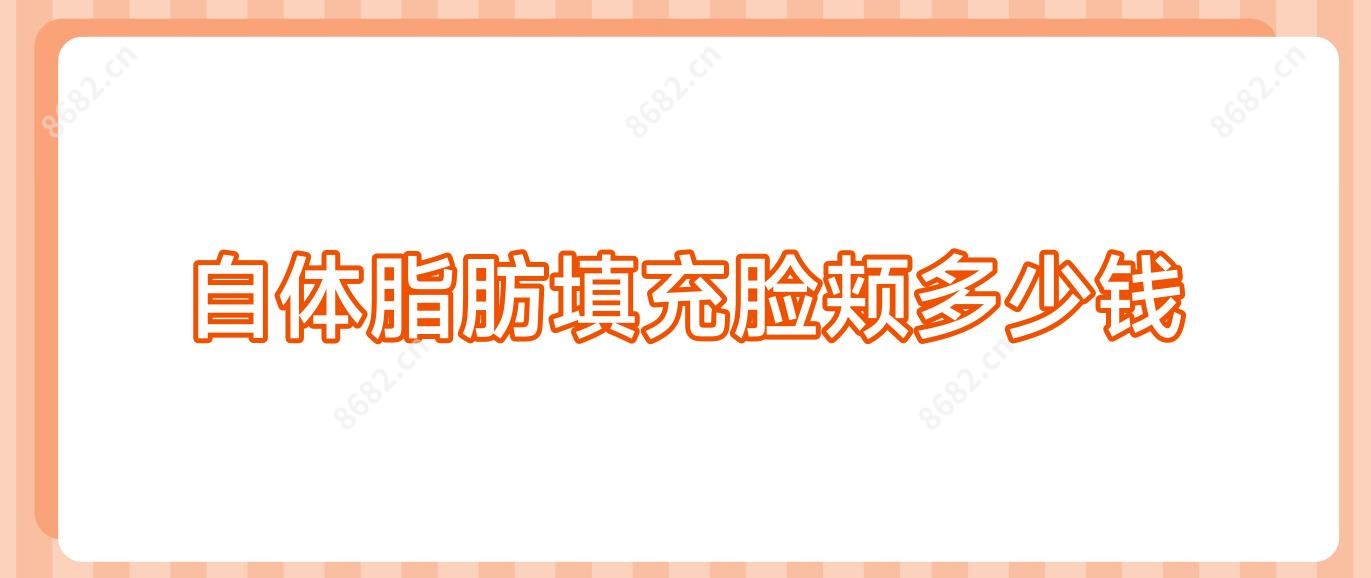 自体脂肪填充脸颊多少钱