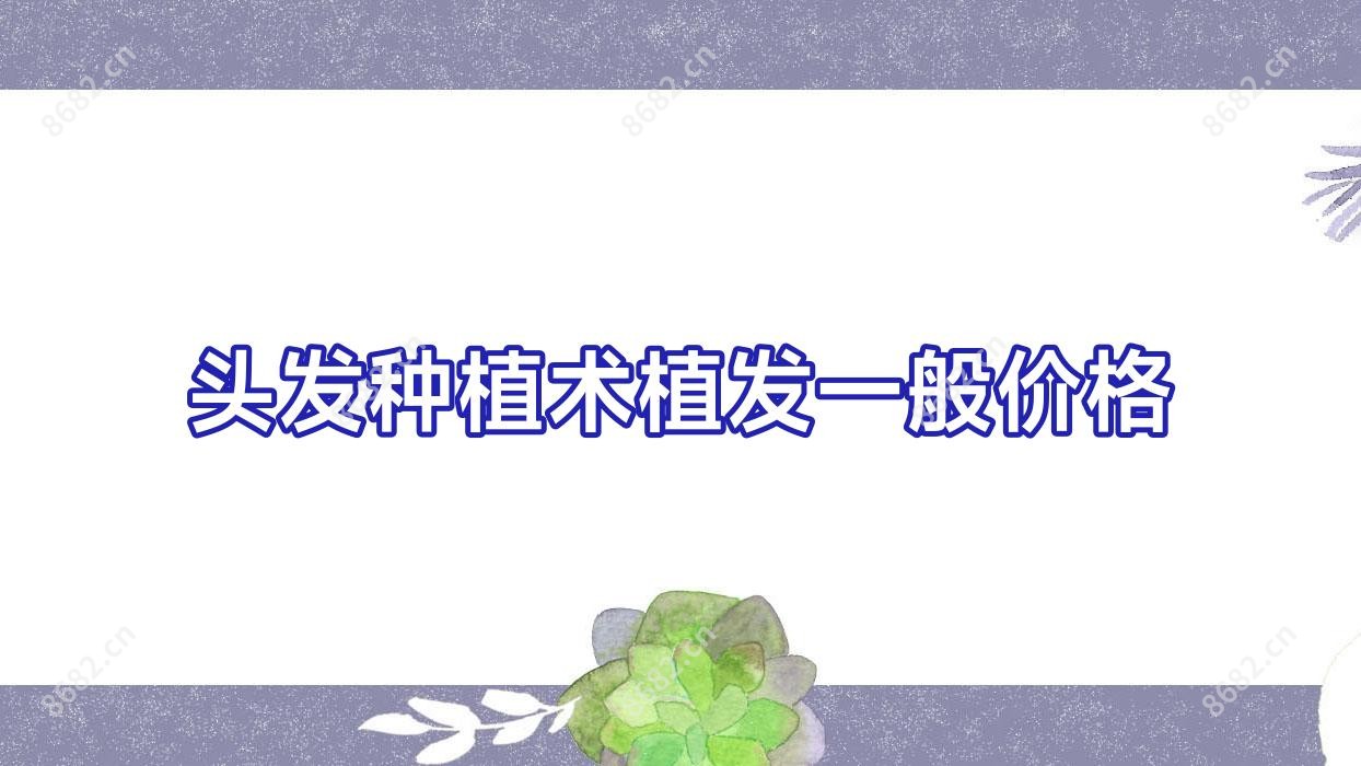 头发种植术植发一般价格