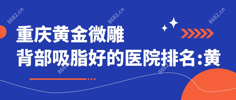 重庆黄金微雕背部吸脂好的医院排名:黄金微雕背部吸脂好的医院除了重庆爱德华医院(私密整形医学中心)还有这2家