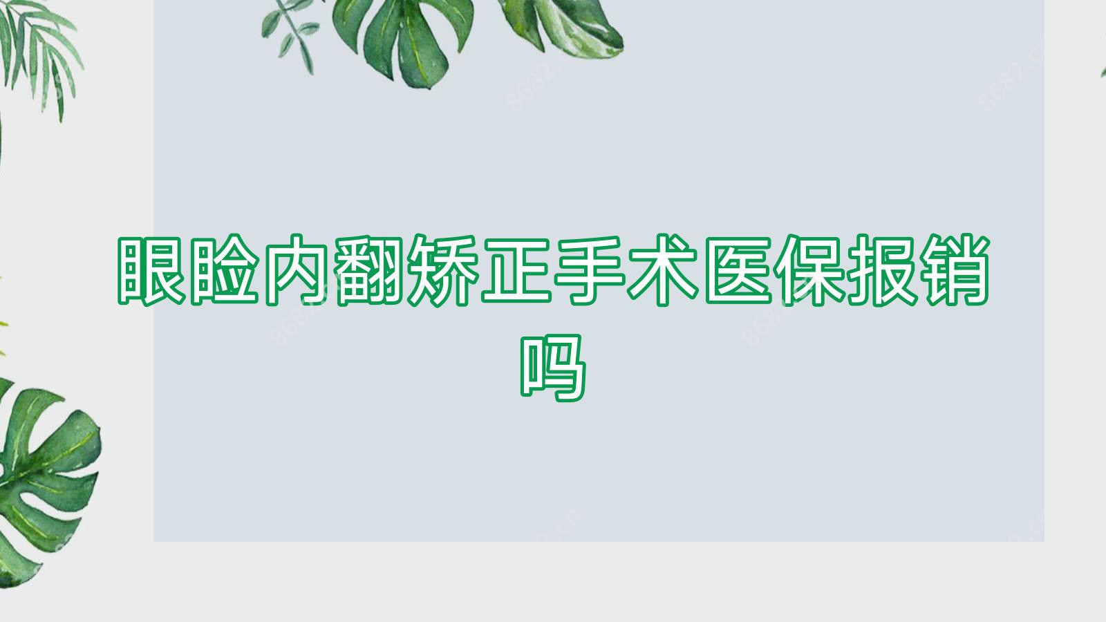 眼睑内翻矫正手术报销吗