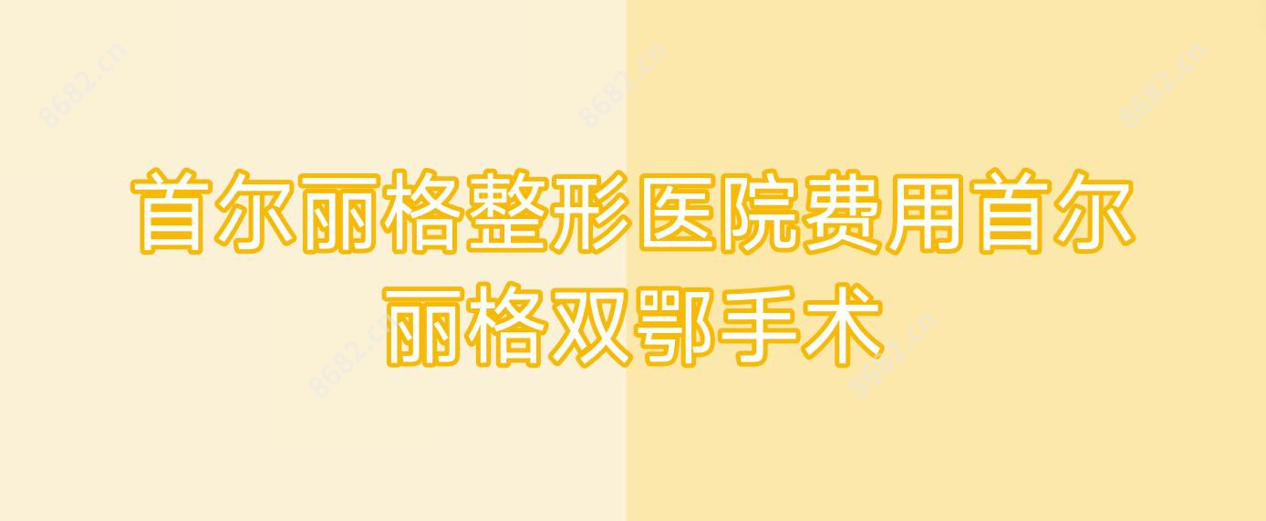 整形医院费用双鄂手术