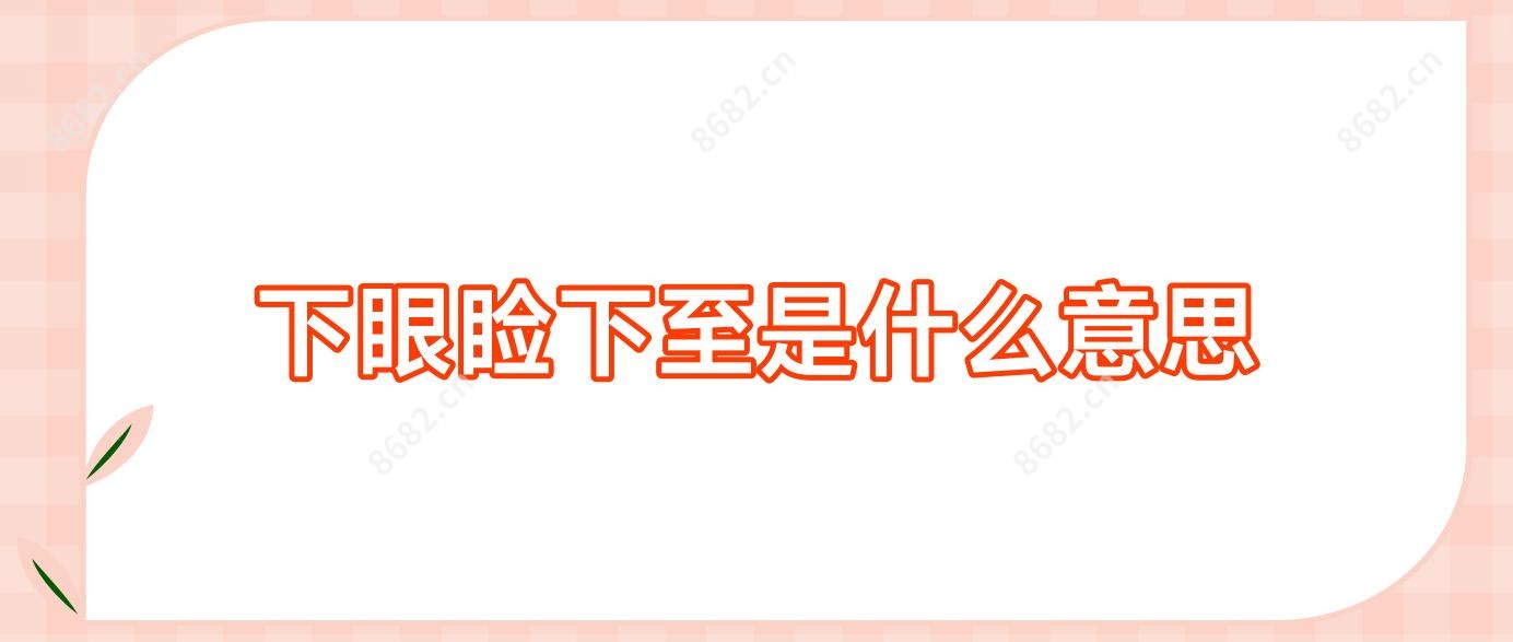 下眼睑下至是什么意思