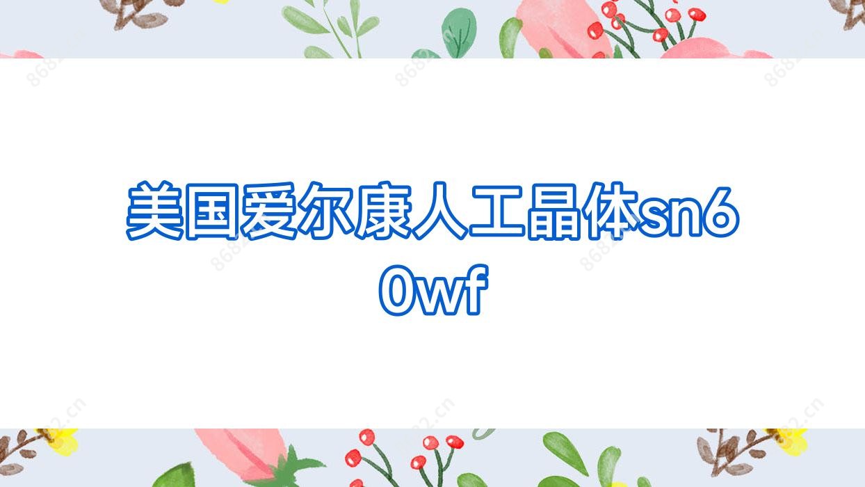 美国爱尔康人工晶体sn60wf