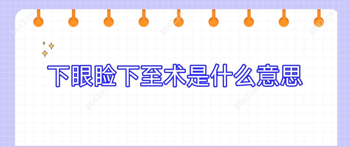下眼睑下至术是什么意思