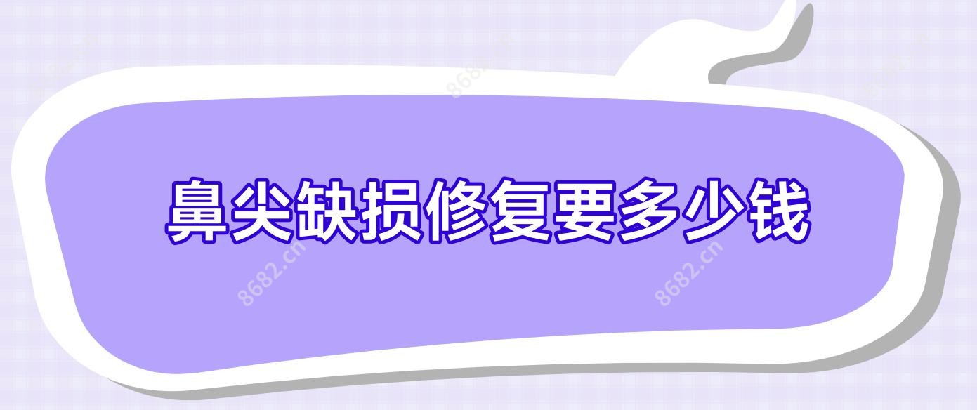 鼻尖缺损修复要多少钱