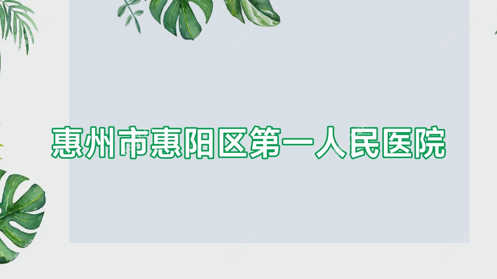 惠州市惠阳区一人民医院