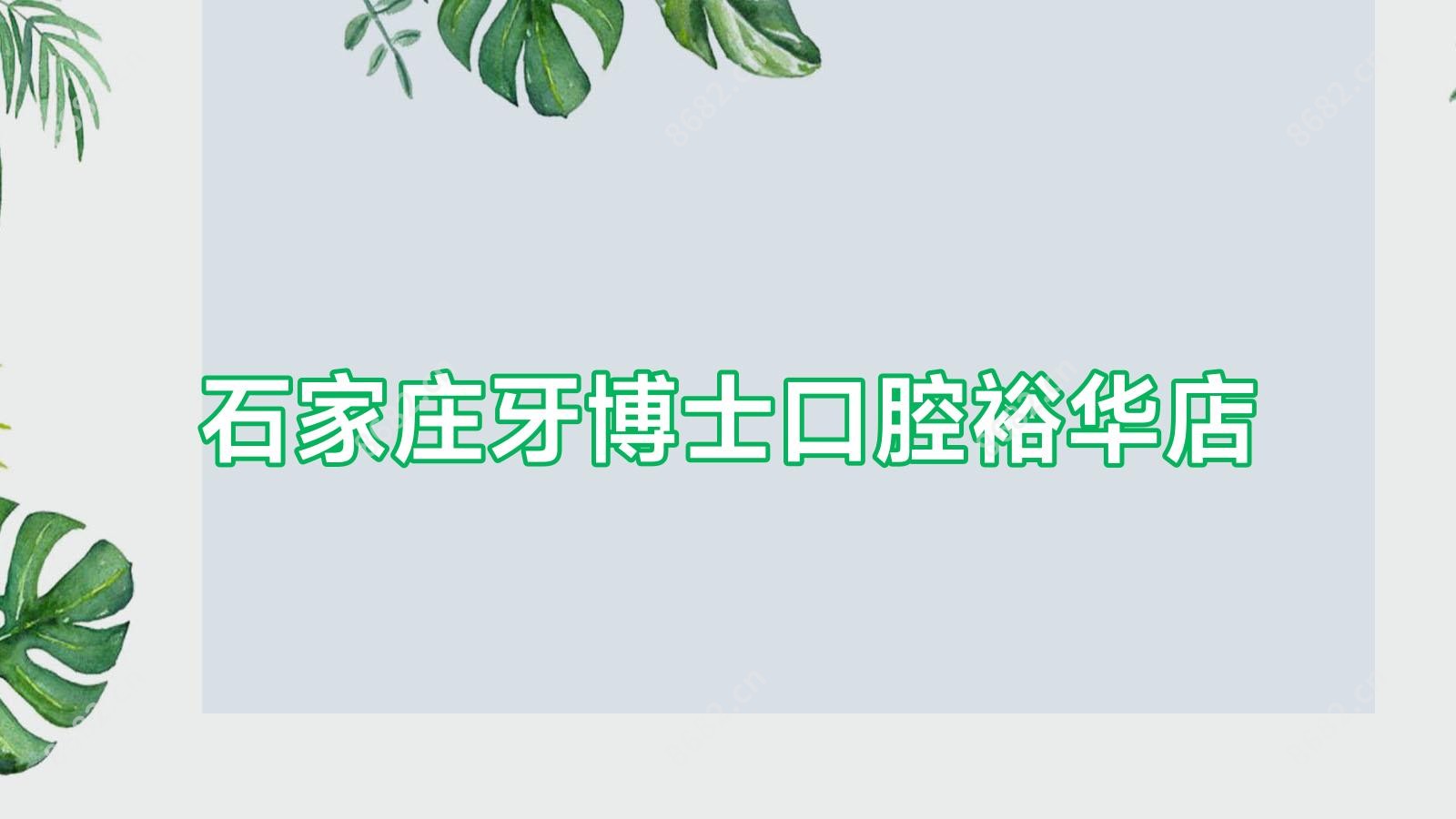 石家庄牙博士口腔裕华店