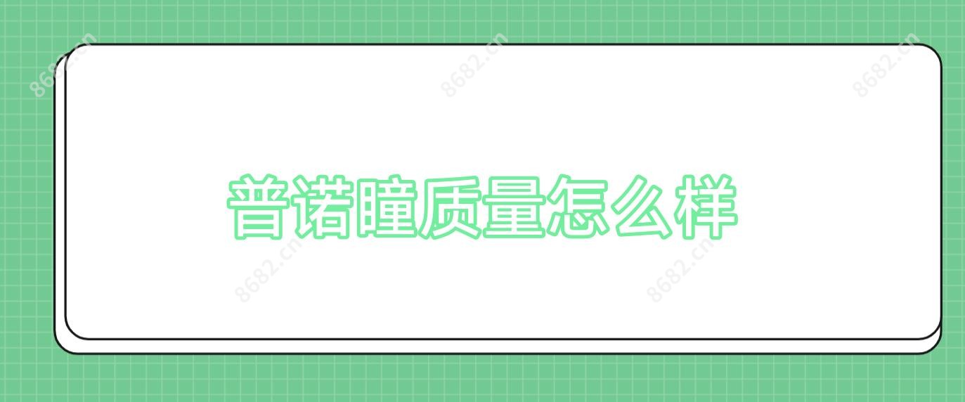 普诺瞳质量怎么样