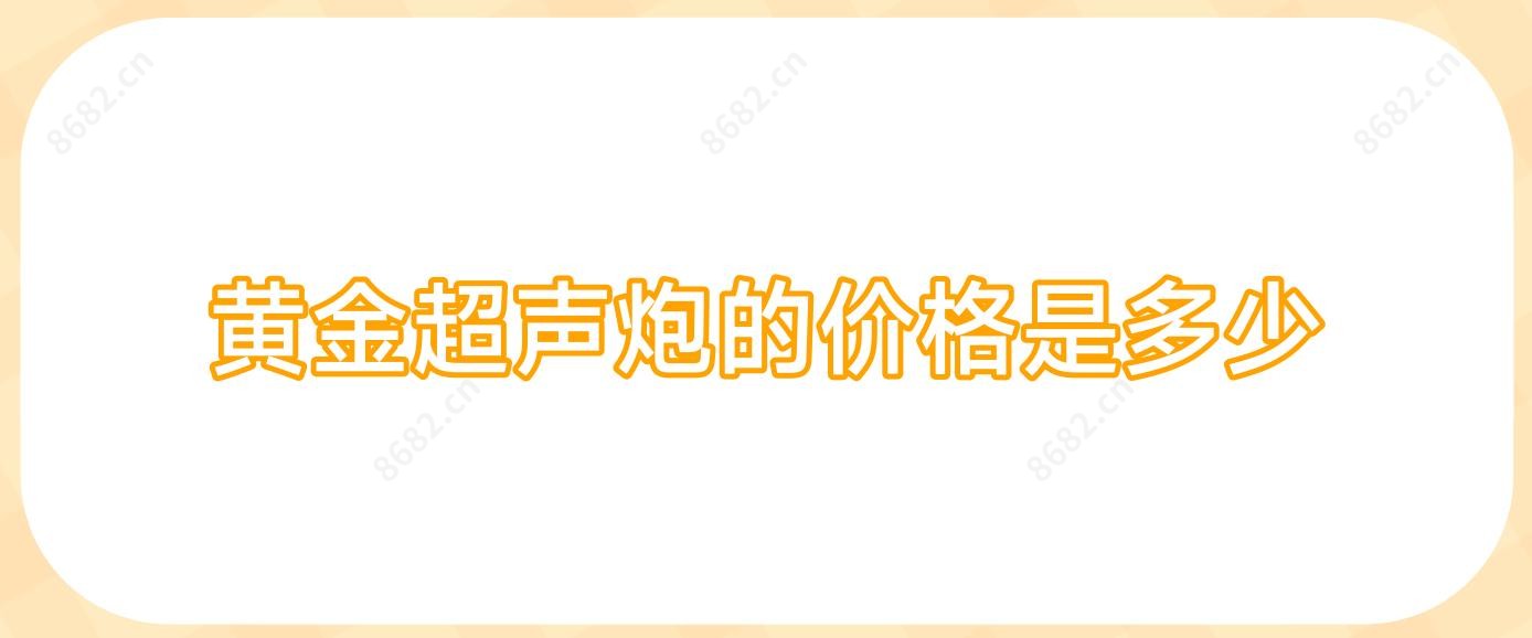 黄金超声炮的价格是多少