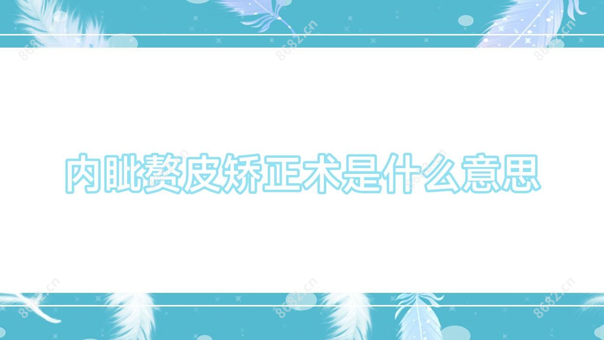 内眦赘皮矫正术是什么意思
